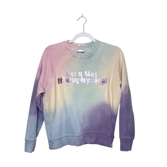 MOTHER The Champ Crop Sweatshirt Let's Get Metaphysical Women S Multi - Picture 1 of 12